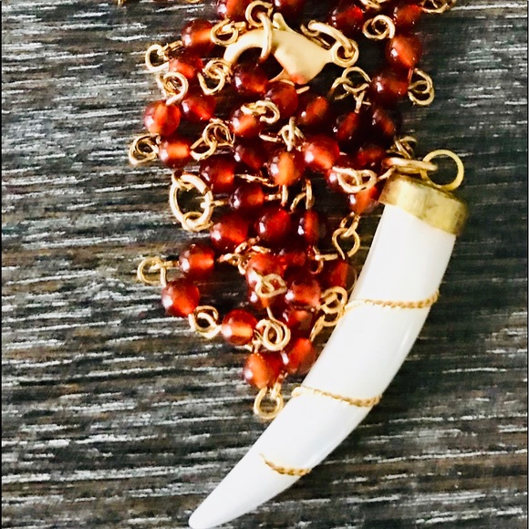 Carnelian Stone Necklace - Picture 1 of 2